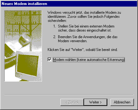 Neues Modem installieren