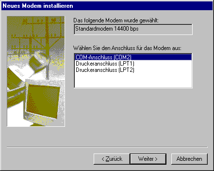 Neues Modem installieren