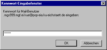 Kennwort-Eingabefenster
